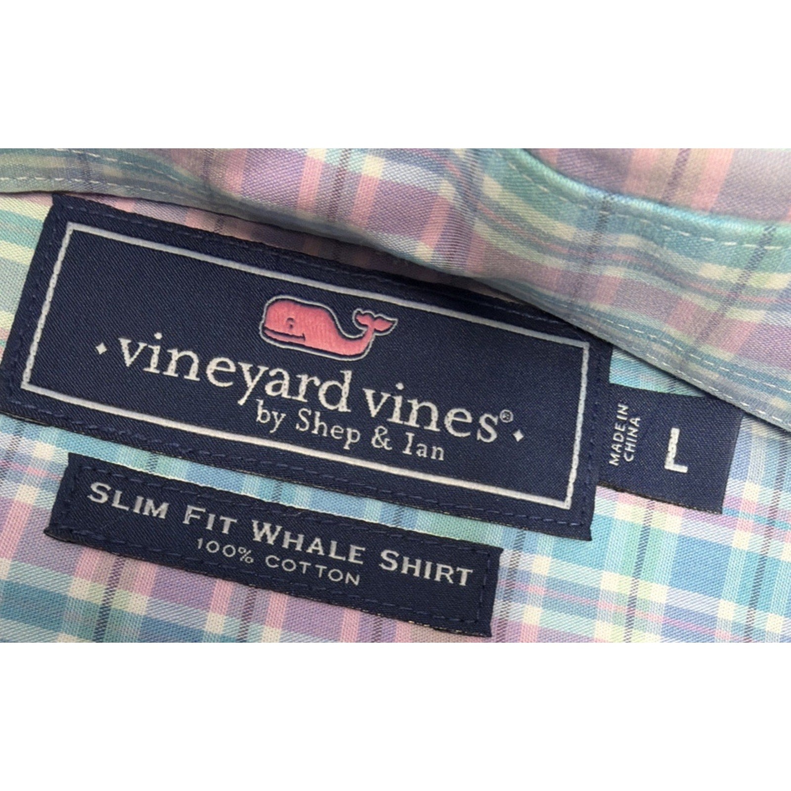 VINEYARD VINES Men's Long Sleeve Button Front Whale Shirt Size L