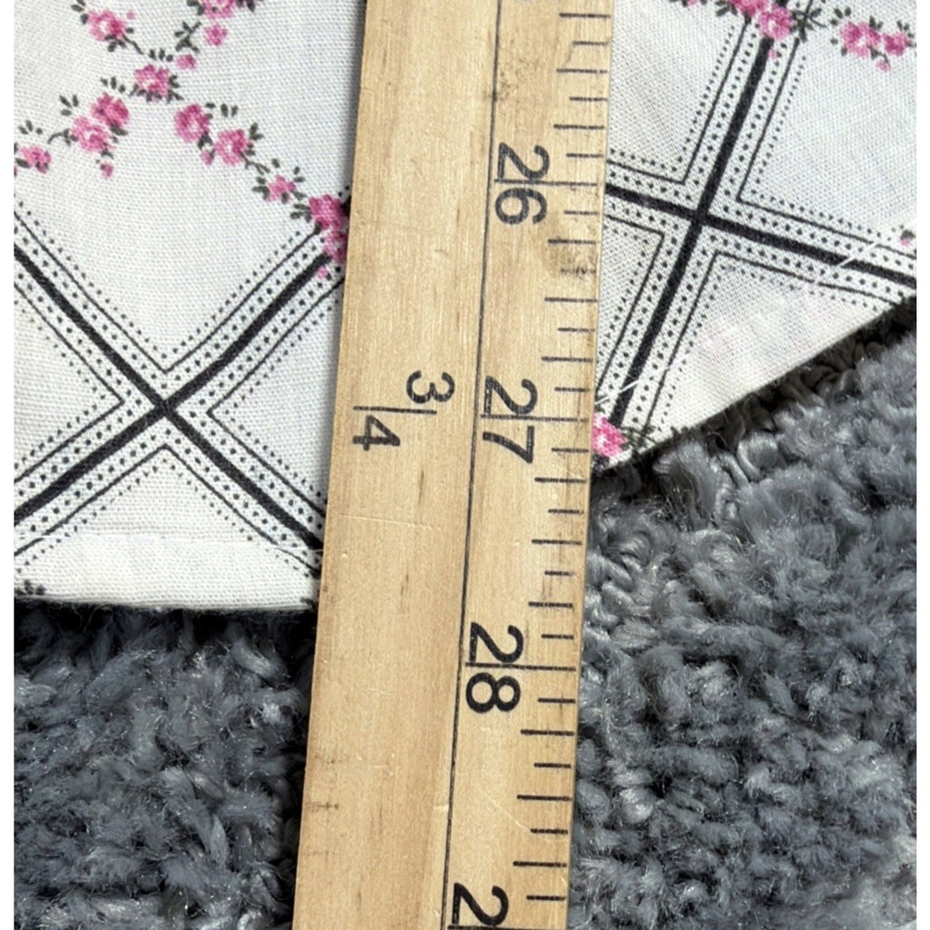 Paradise Bay Vintage Beige WOMENS SZ XL Floral Button Short Sleeve Made USA