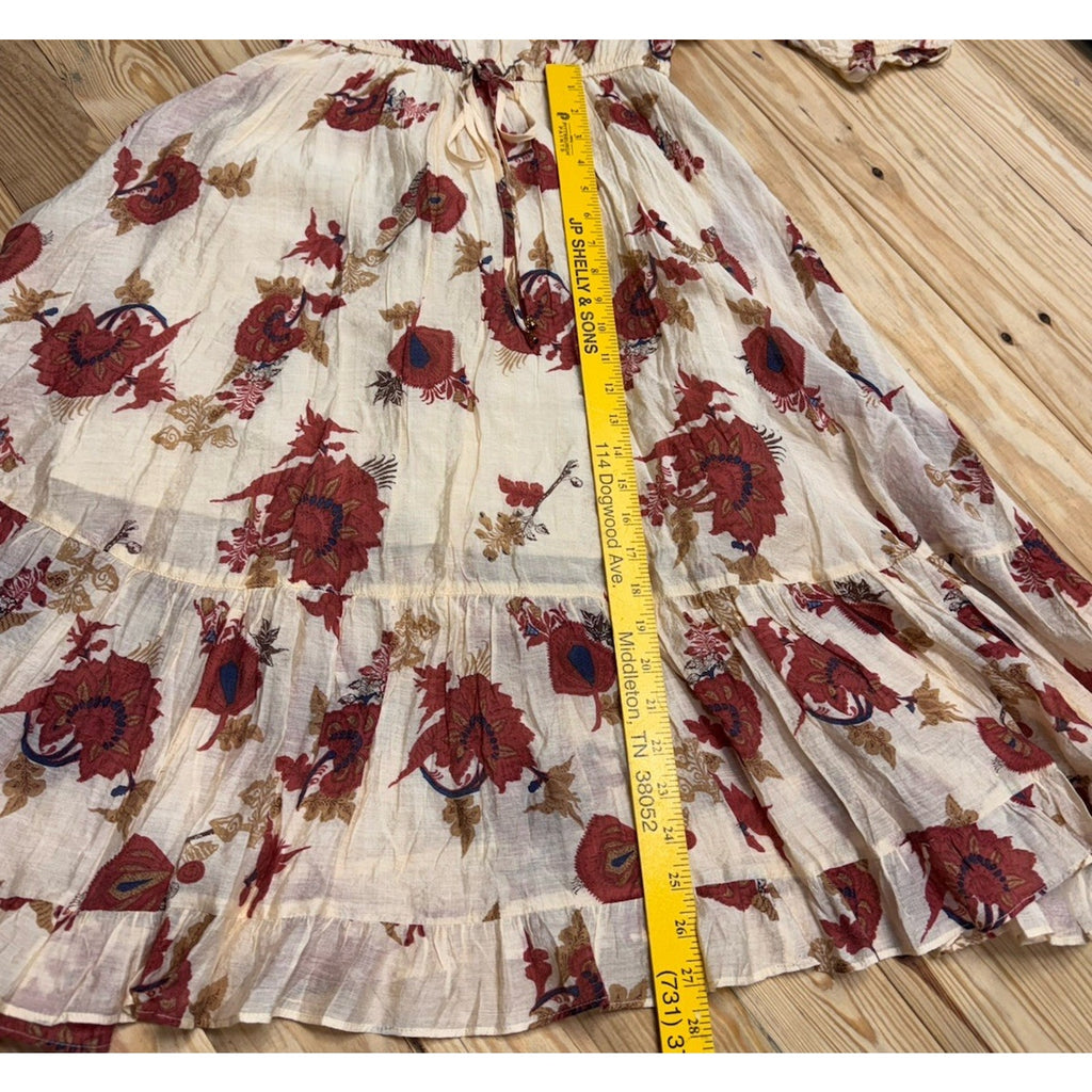 Fate Cream Floral Multi Color Shift Dress Small