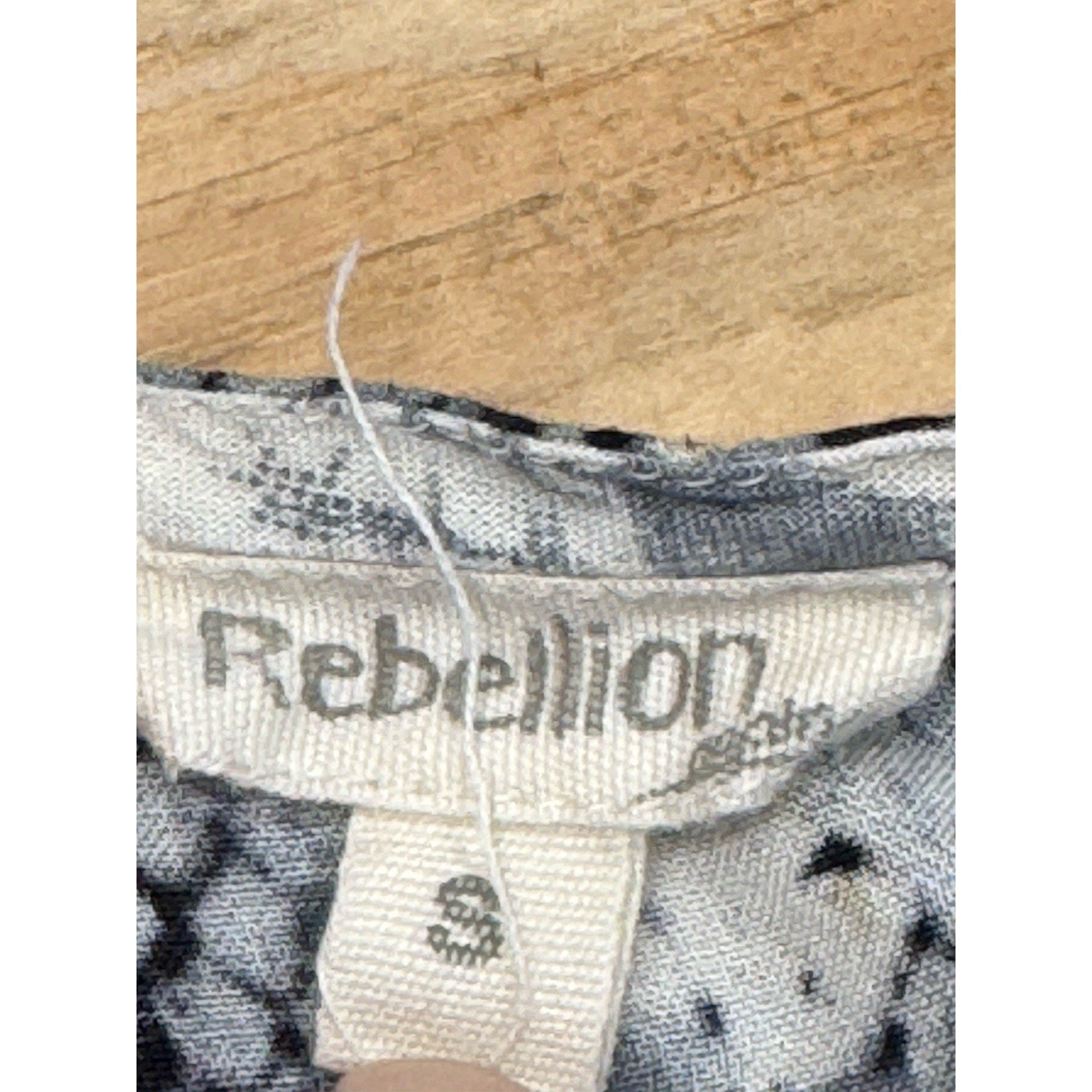 Rebellion Snake Python Animal Print Pattern No Collar Button Front Dress S