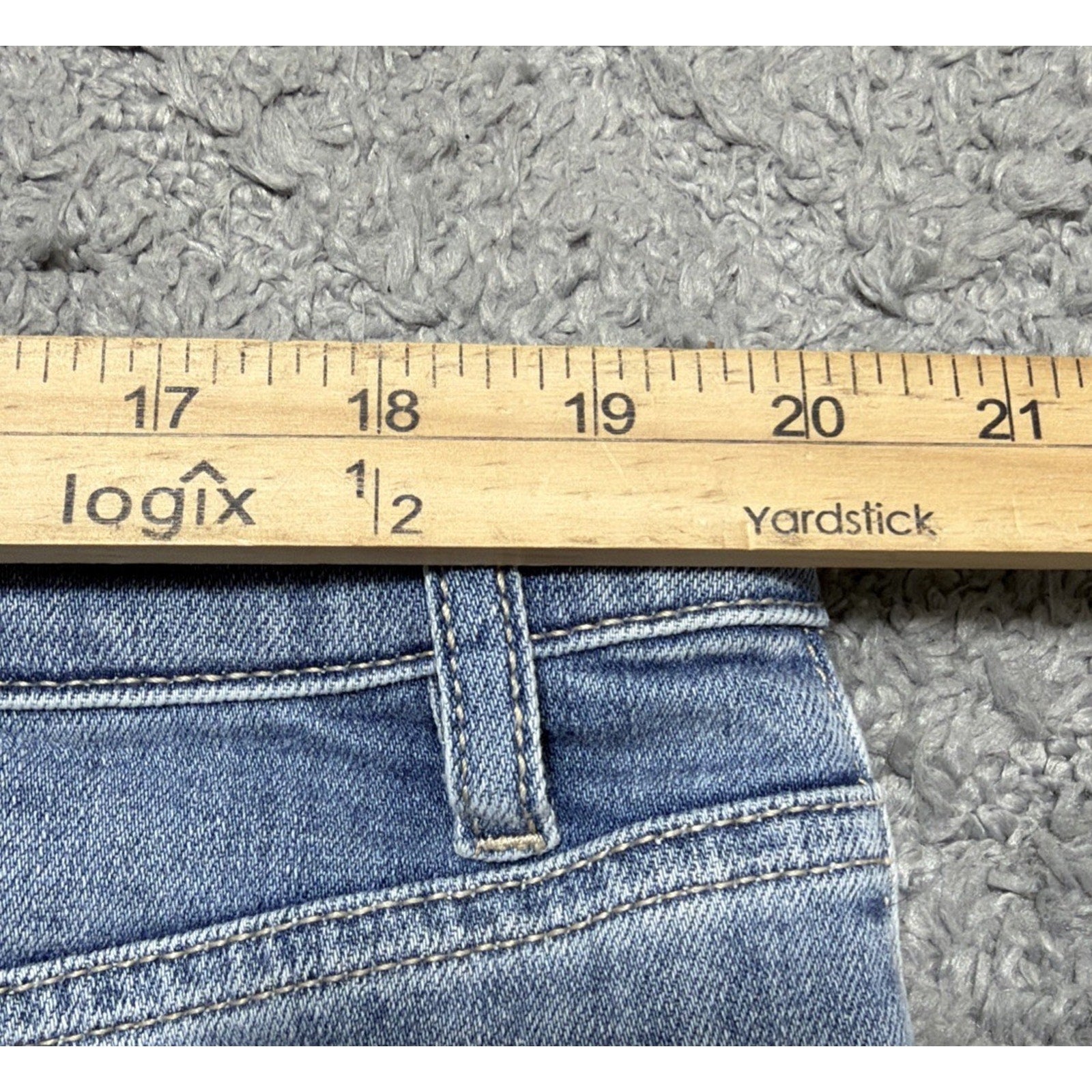 New York & Company SoHo Distressed Women's Jean Skirt Plus Size 18 Stretch