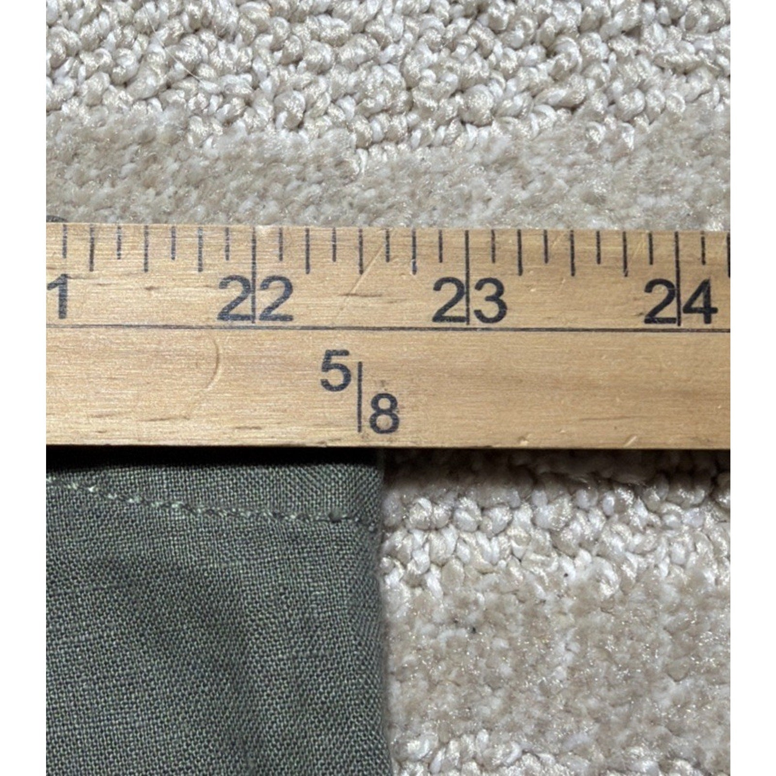 Chico's Linen Crochet Lace Back Vest 3 XL Olive Green Excellent Button Front
