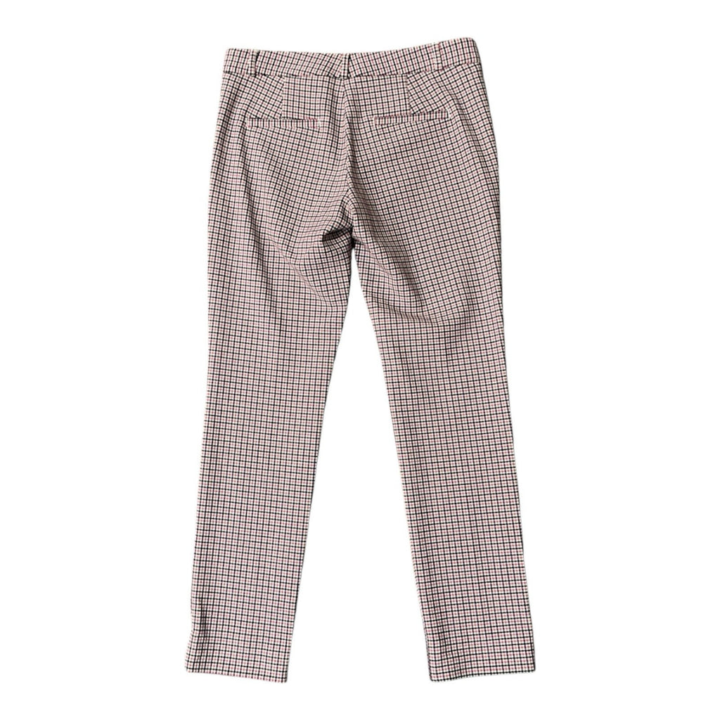 Banana Republic Sloan Dress Pants Women's Size 2 Pink Plaid Mid Rise 30x28