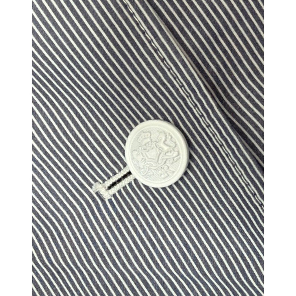 Banana Republic Striped Linen Blazer Women’s Blue 2 Button Size XS Career Formal