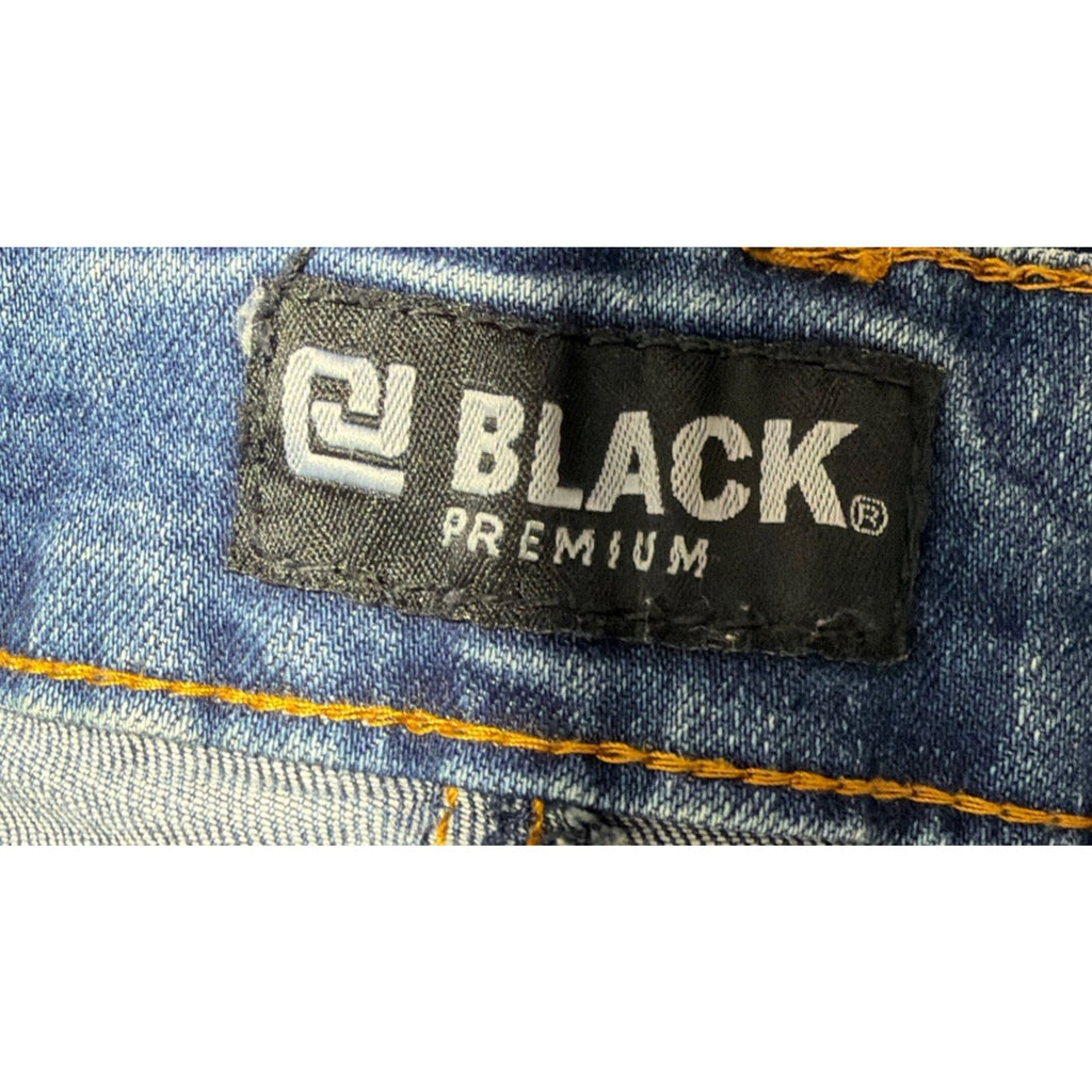 CJ Black Skinny Flex Premium Moto Jeans Men's Size 32x32 Rue21 Distressed Denim