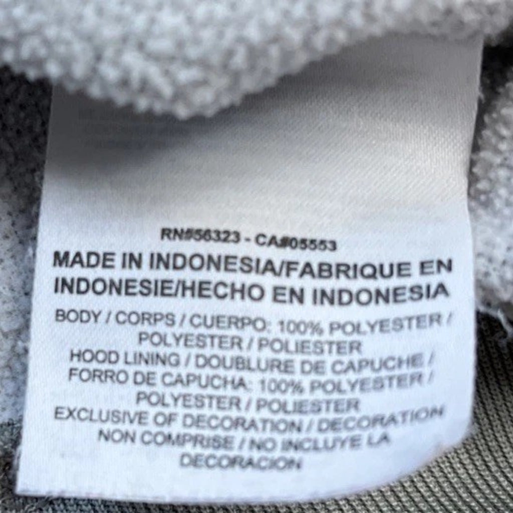 Nike Hoodie L Gray Logo Youth Full Zip Jacket Therma Fit