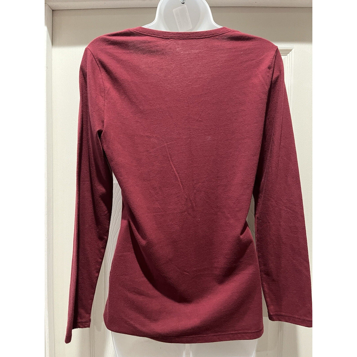 No Boundaries Junior’s Long Sleeve Red Shirt Top Cotton Blend- XL