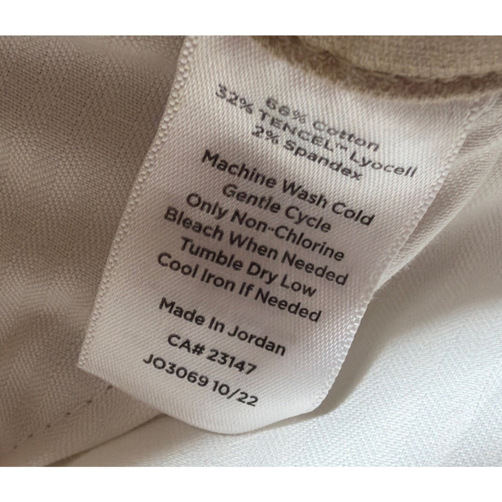 Talbots Womens M Crop Pants Drawstring Front Pull-On Beige Beach Preppy 32x24