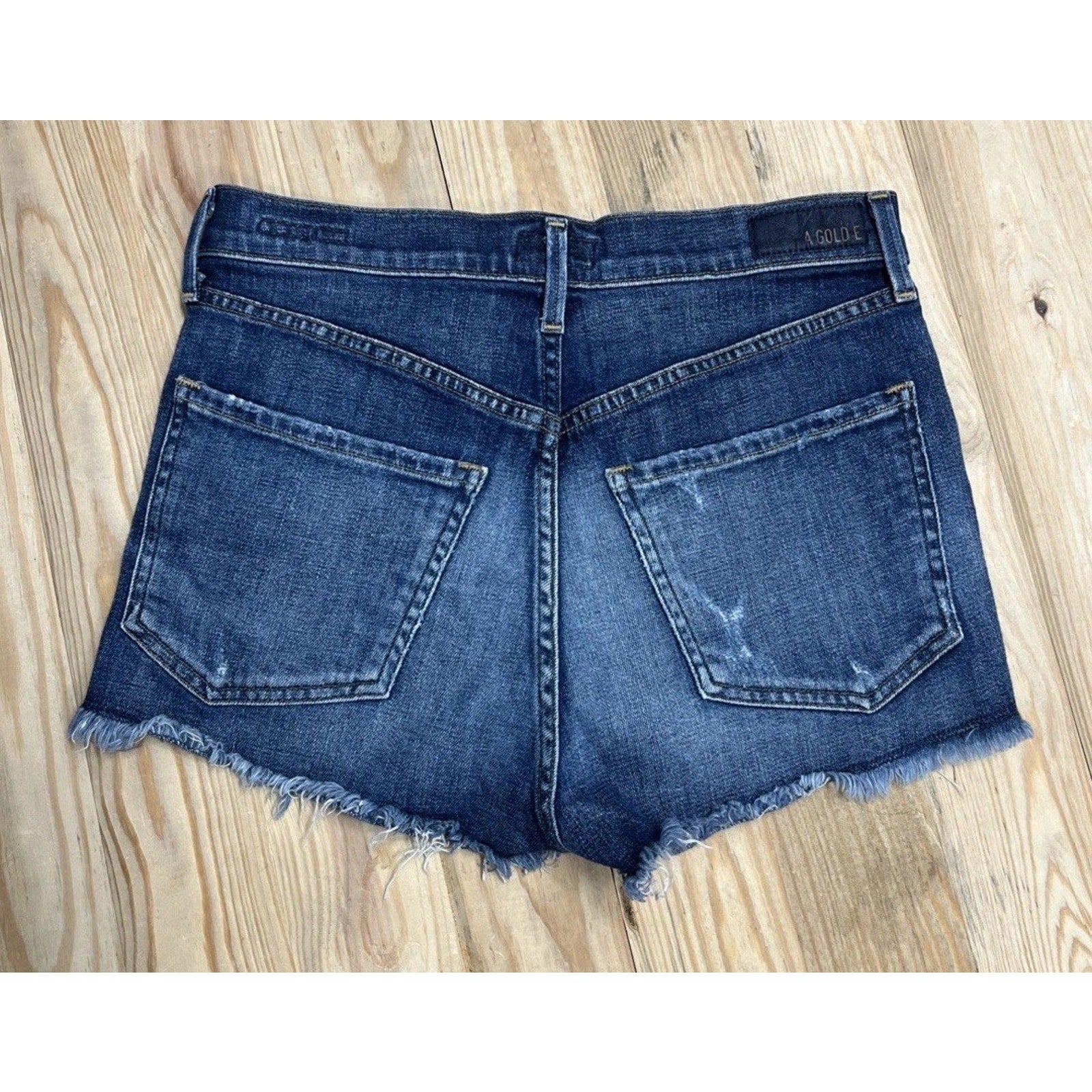 AGOLDE Jaden High Rise Cut Off Denim Shorts Size 26