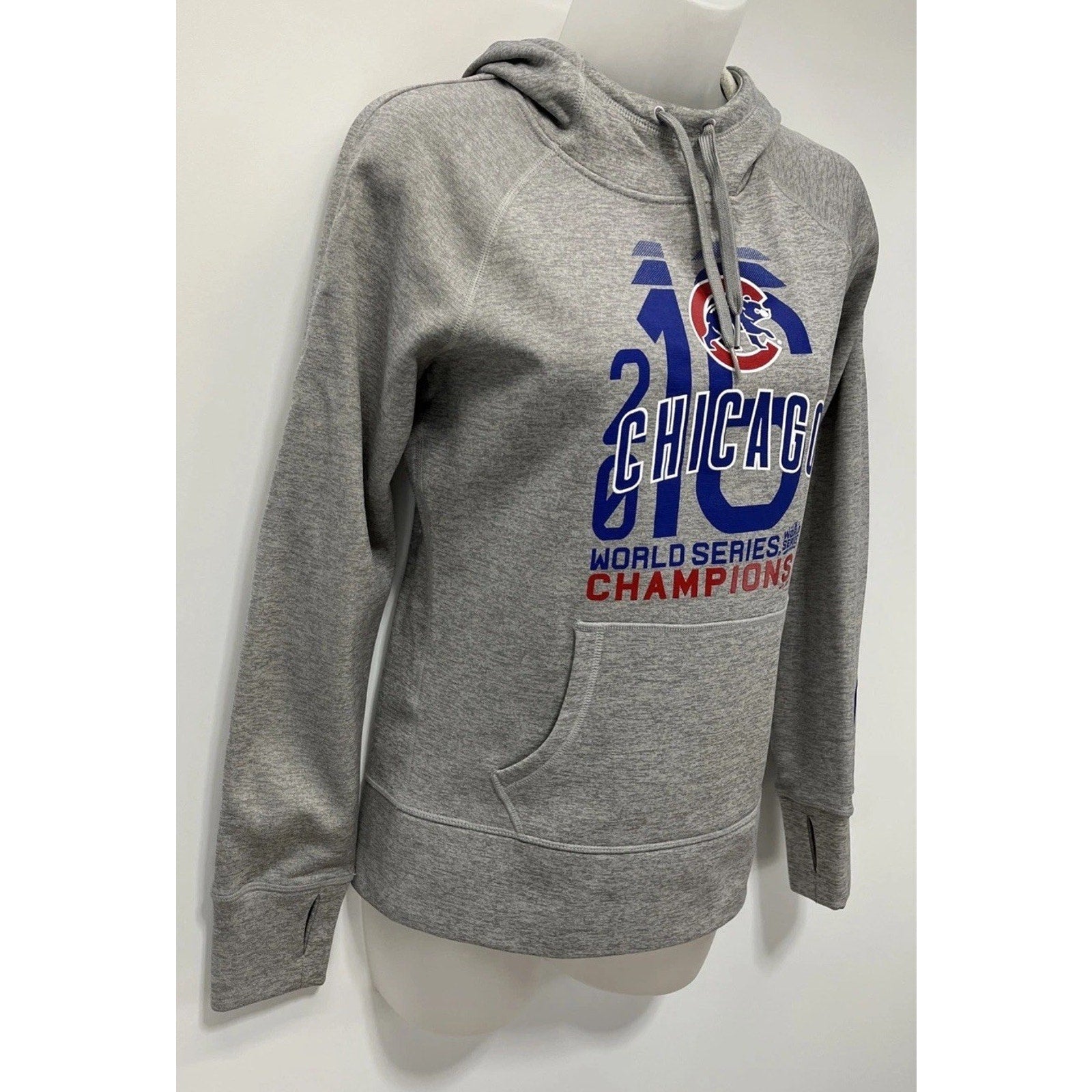 Chicago Cubs Hoodie Women's Nike Therma Fit 2016 World Series Champions S EUC