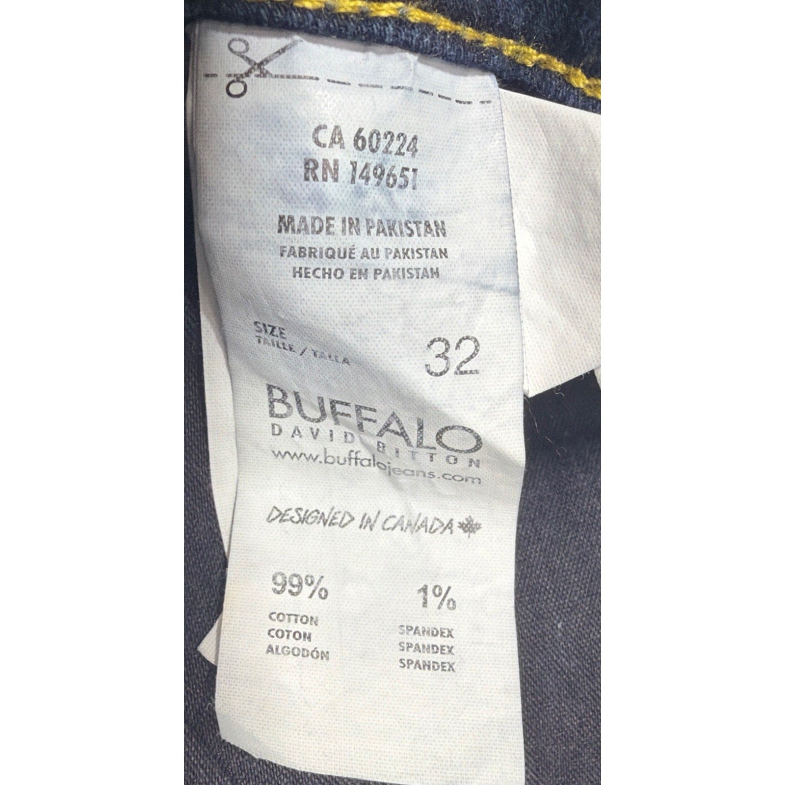 Buffalo David Bitton Parker-X Mens Denim Shorts Dark Wash Slim Fit Stretch 32