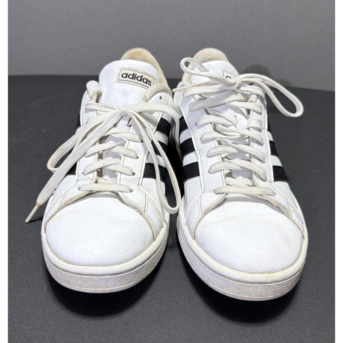 ADIDAS GRAND COURT 2.0 BLACK AND WHITE GENUINE AUTHENTIC VINTAGE SIZE 9.5 SHOES