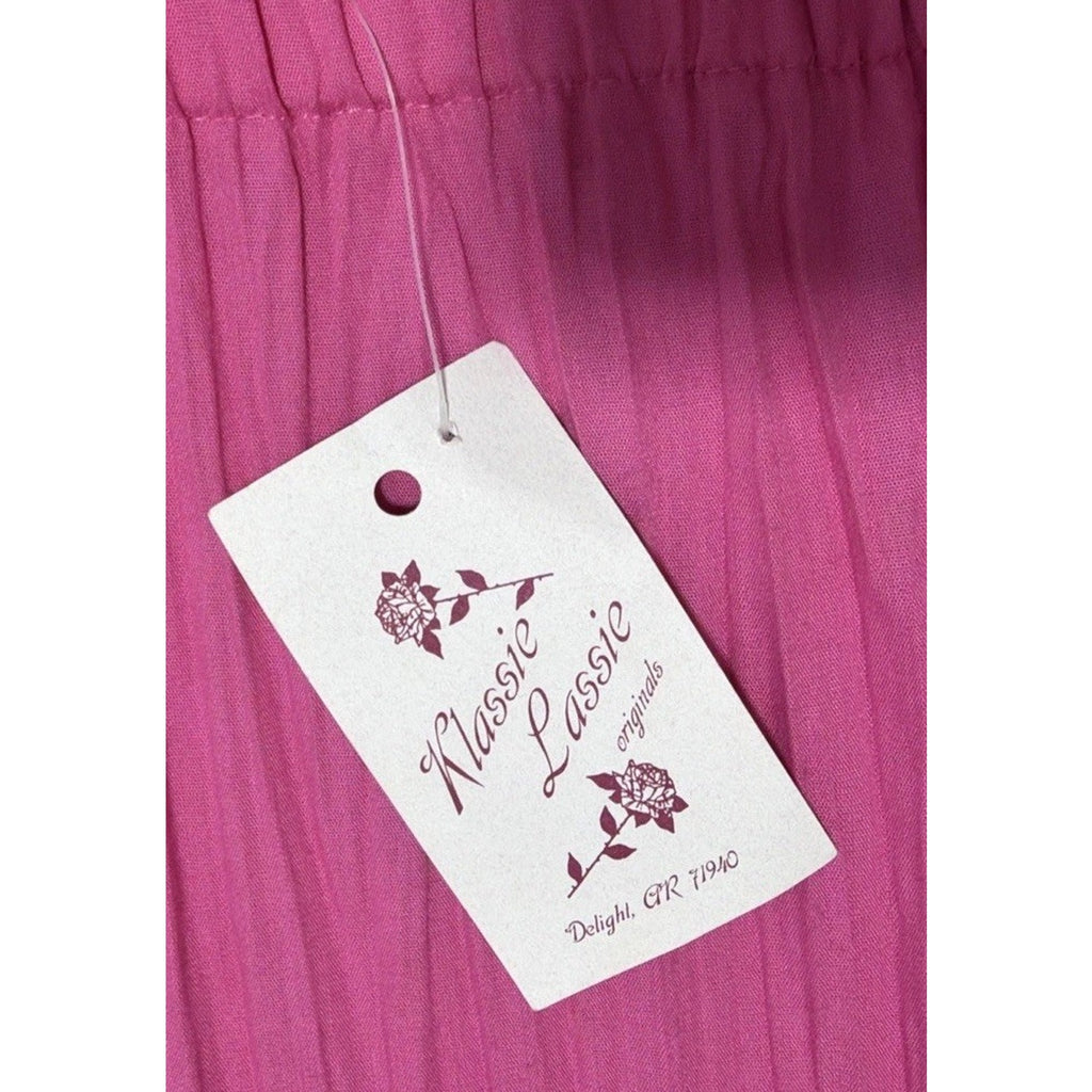 Vtg Klassie Lassie Long Pink Skirt- NWT Deadstock Made In USA One Size Fits All