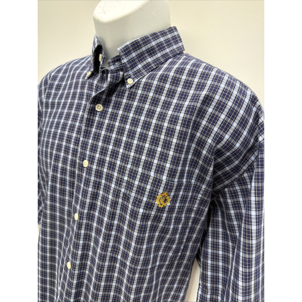 Lauren RALPH LAUREN Green Lable Men's Plaid Shirt Cotton L Blue Multicolor