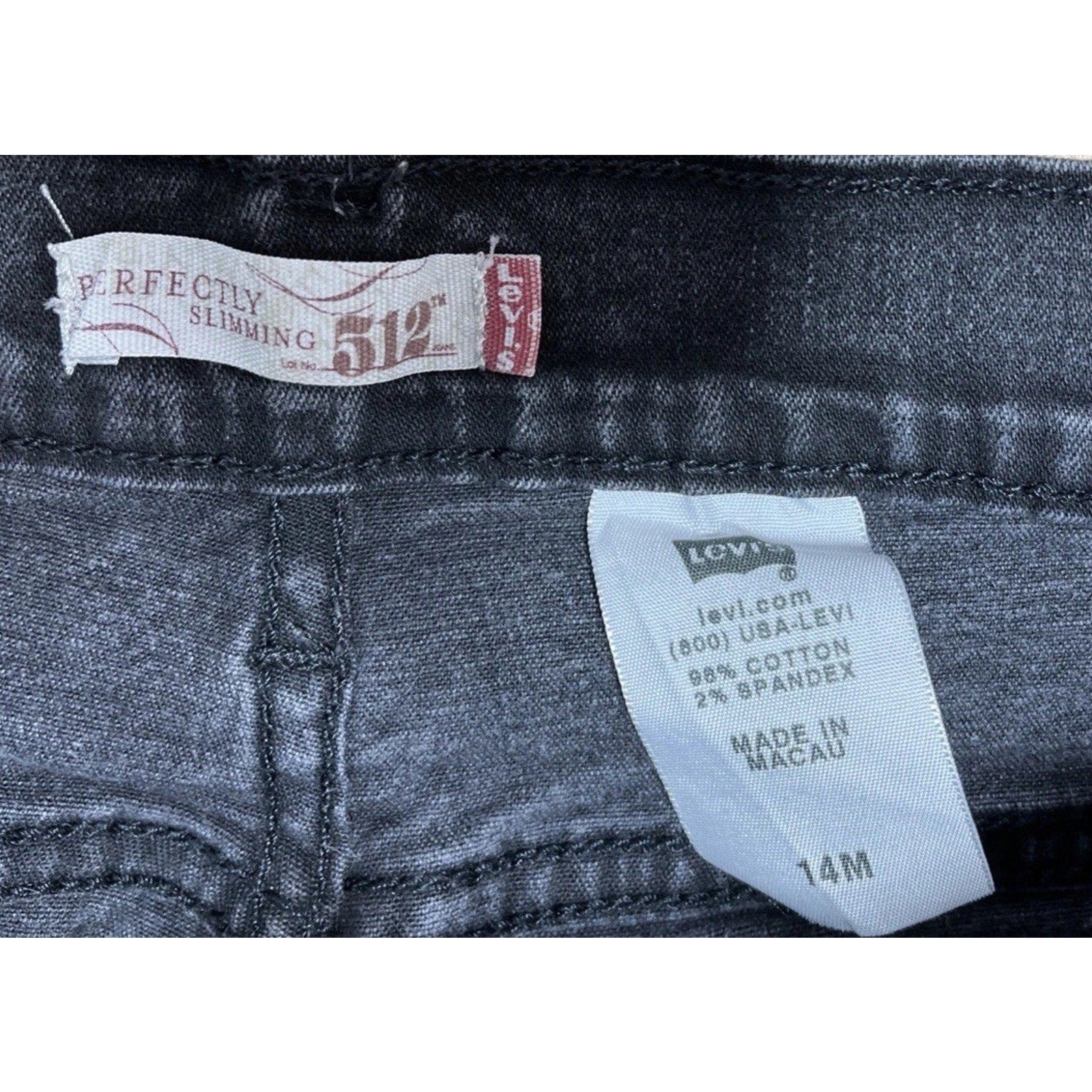 Levi’s 512 Womens Jeans Perfectly Slimming Size 14 M Y2K 28x31.5