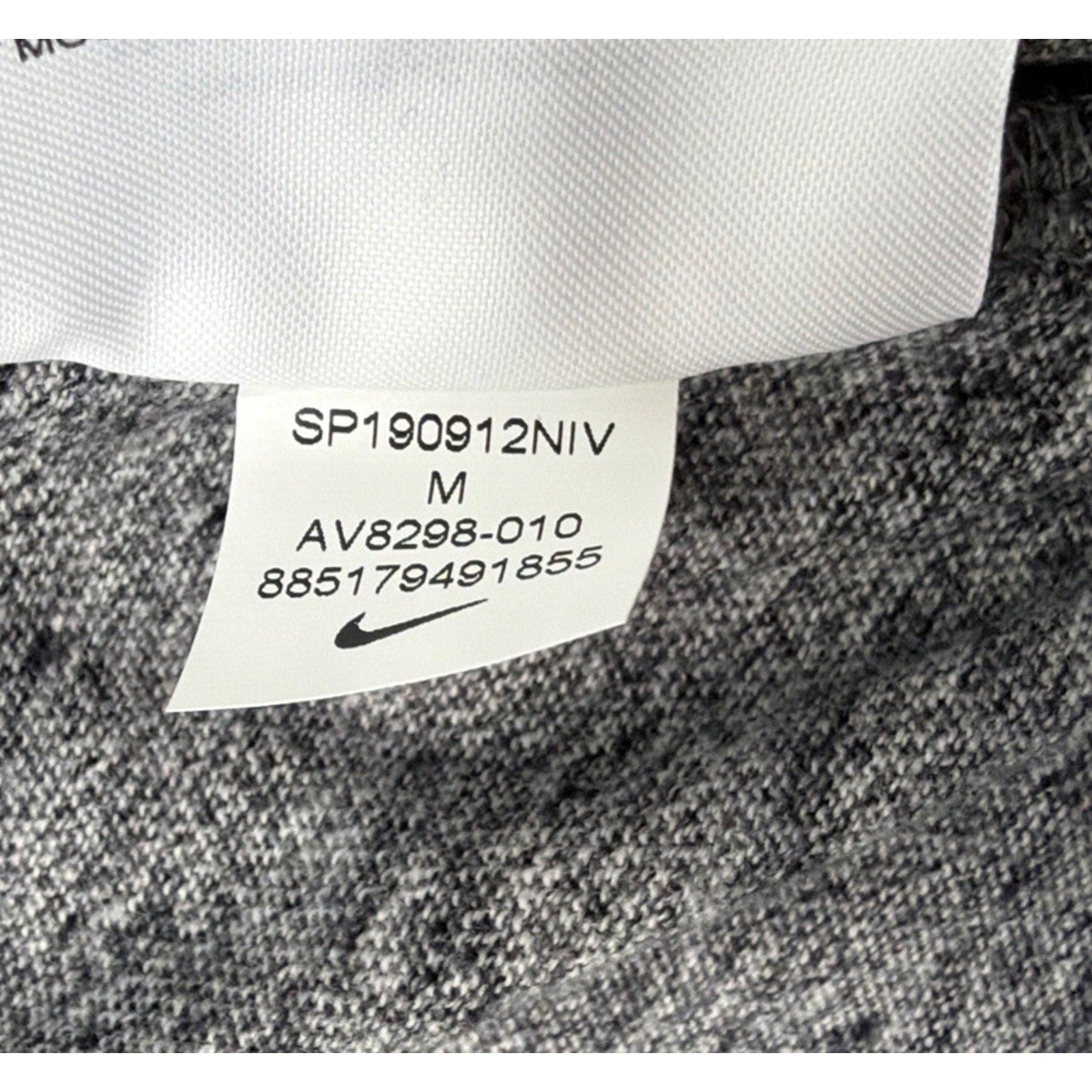 Nike Women's Sportswear Gym Pullover Hoodie Gray/Black/White Medium New