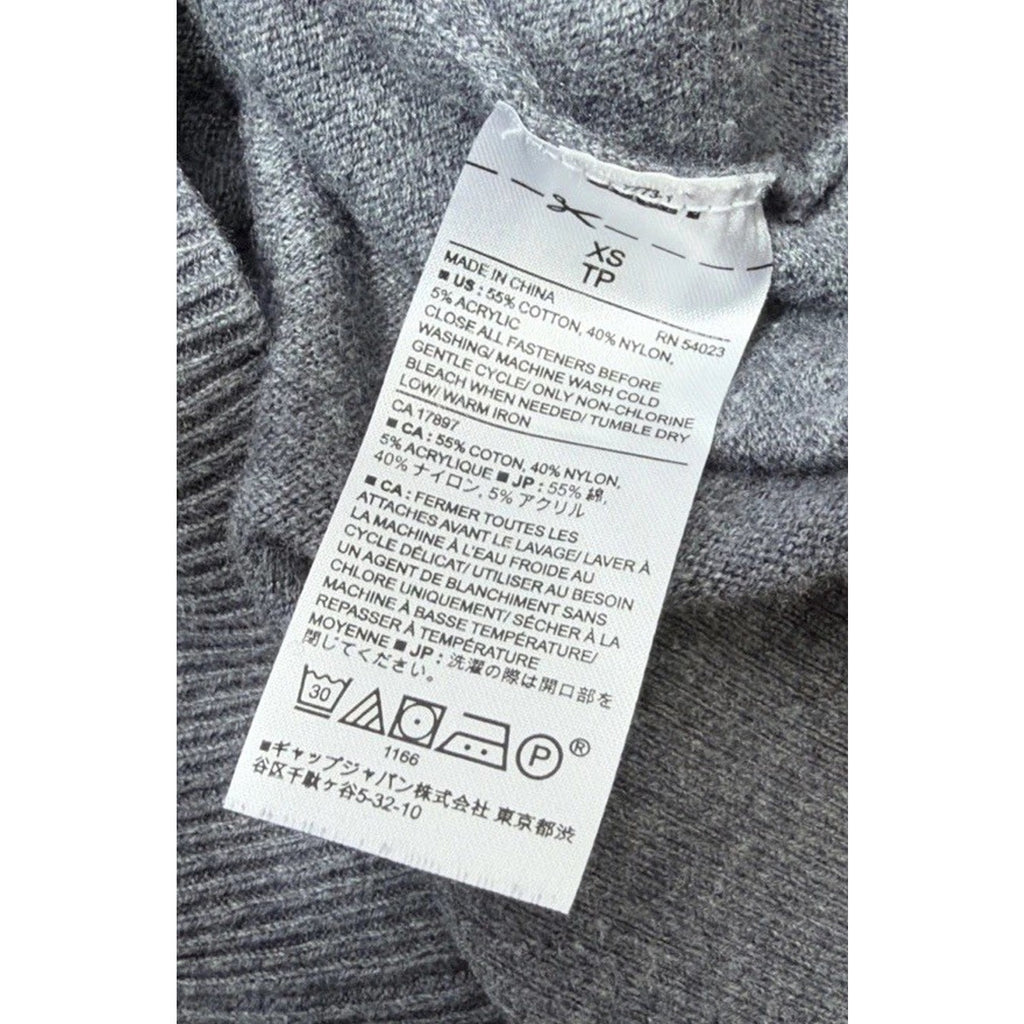 Banana Republic Women's Cardigan Sweater SZ XS Gray with Pockets and Buttons