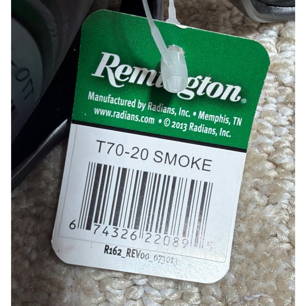 Remington Radians Safety Riding Sunglasses Smoke Gray NWT Biker Hunter Safety