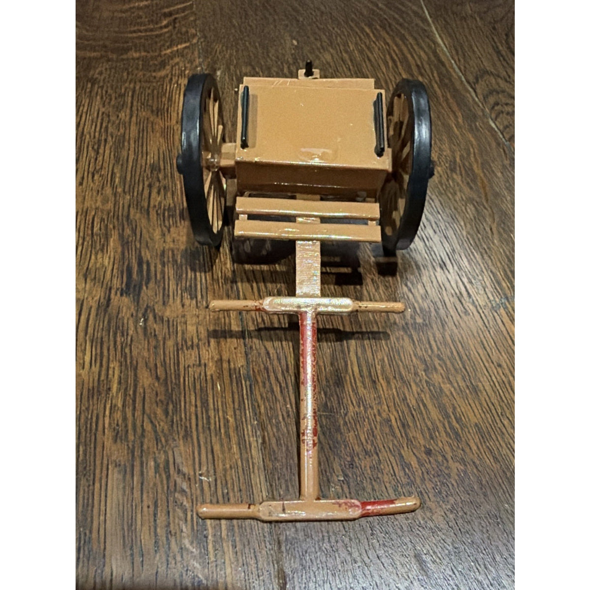 Miniature Artillery Limber Ammunition Wagon Metal Cannon Accessory Tan Black