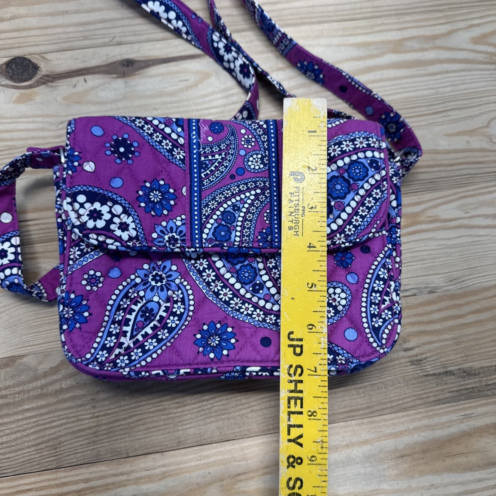 Vera Bradley Small Crossbody Purse Quilted Pink Blue White