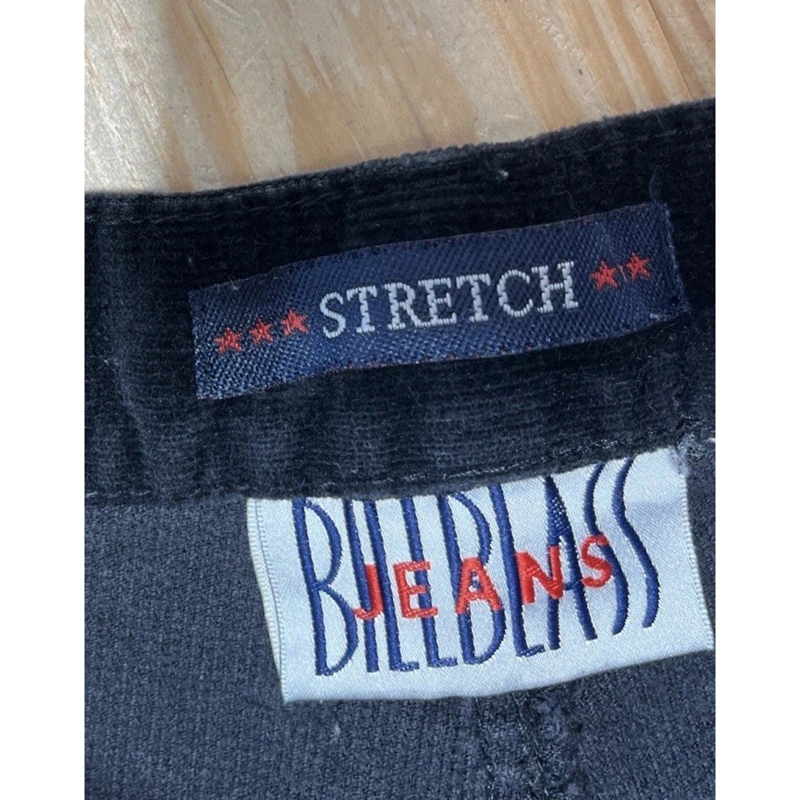 Vintage Bill Blass Jeans Corduroy Pants - Size 28x30 - Black - Stretch