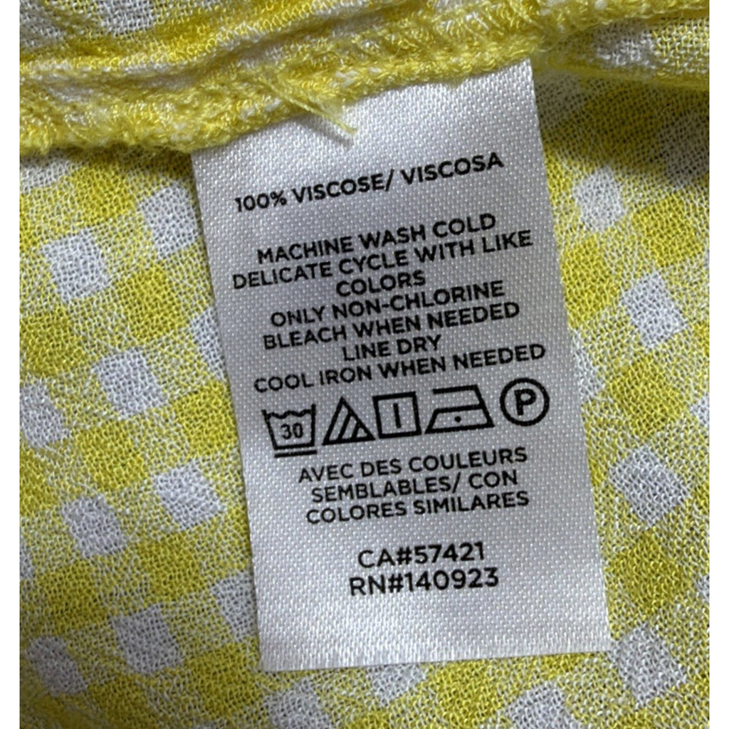 Loft Women's Size M Yellow Peplum Sleeveless Top
