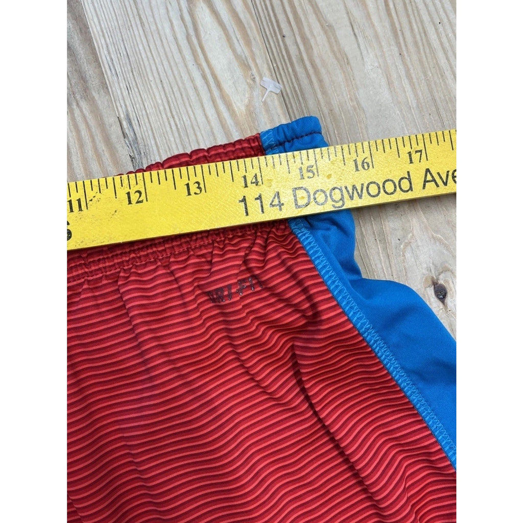 Nike Fly Shadow Dri-Fit Mens Red Striped Basketball Training Shorts Size Large
