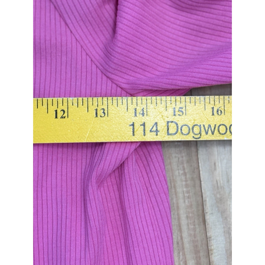 Ann Taylor Women’s Top Small Pink Long Sleeve Ruffled Shoulder