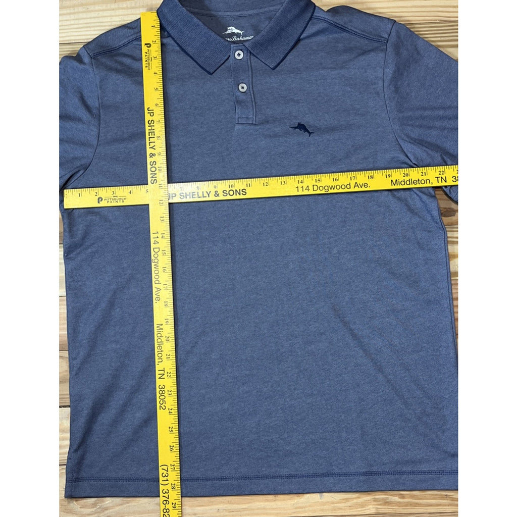 Tommy Bahama Men's Short Sleeve Throne Blue Polo Shirt Size Large