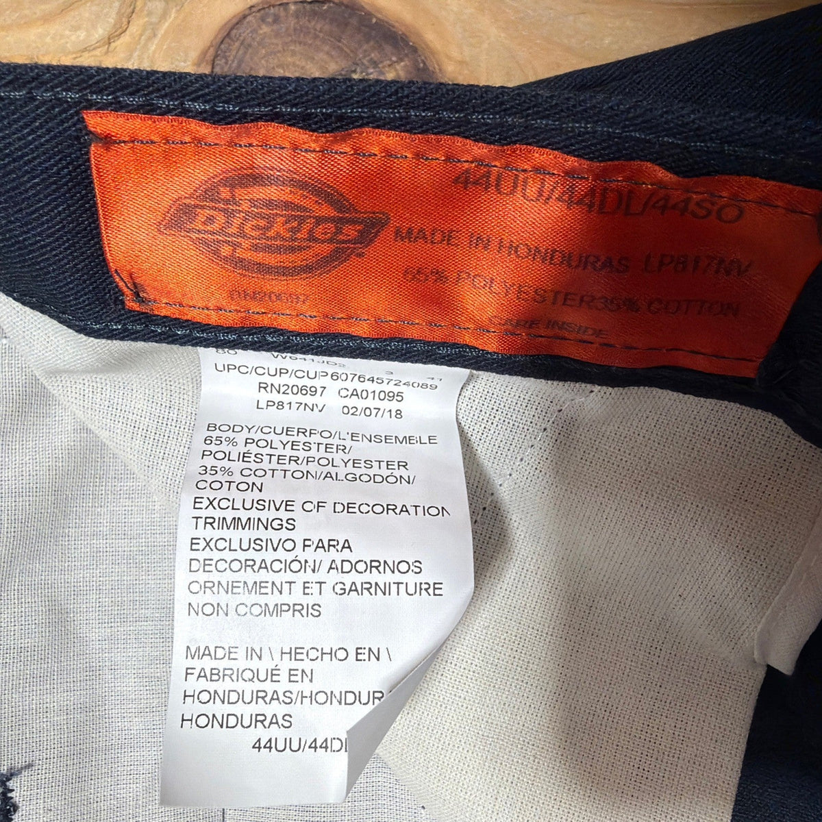Dickies MENS 44UU Industrial Occupational Wear Pants Blue NWT