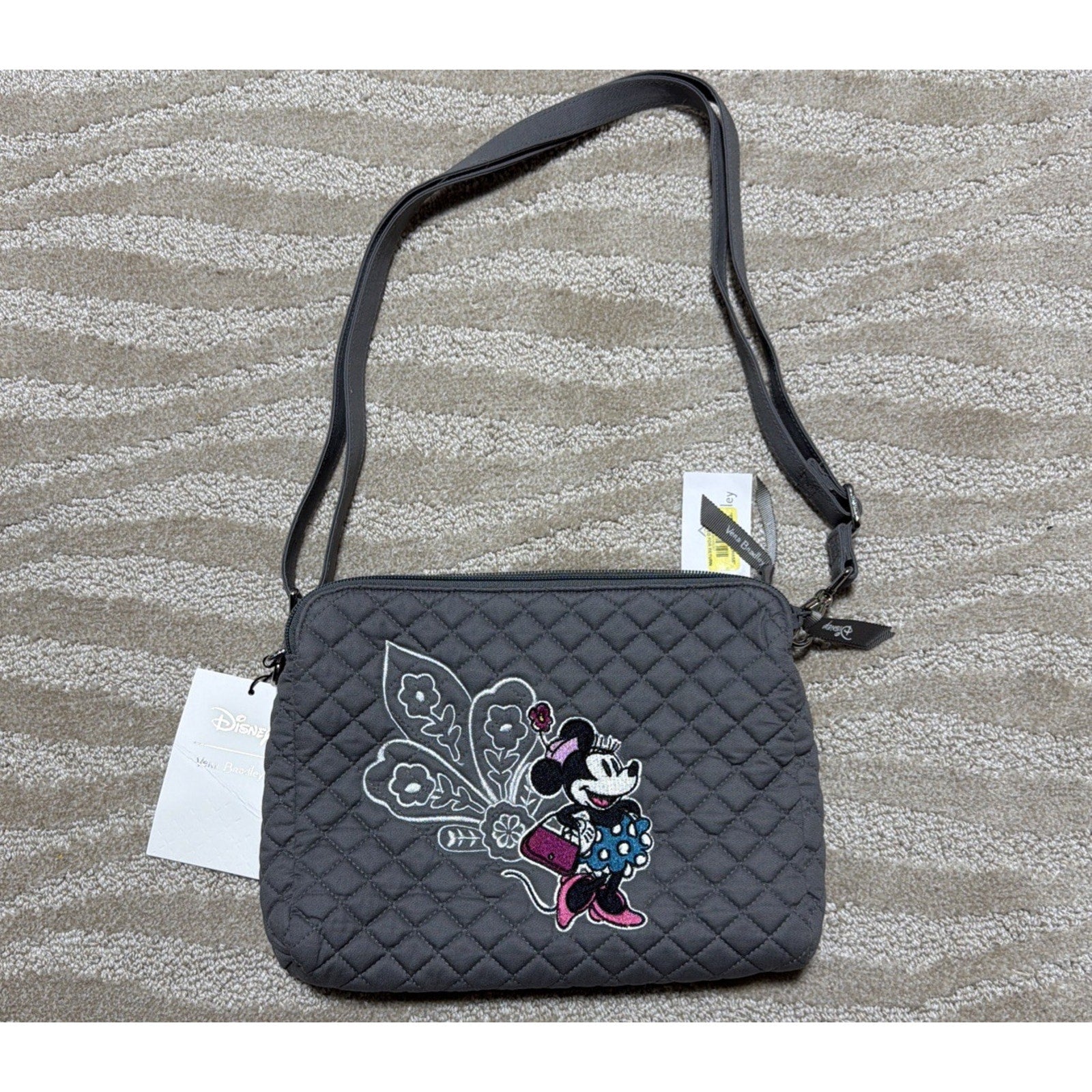 Vera Bradley Triple Compartment Crossbody Mickey Mouse Piccadilly Paisley Minnie