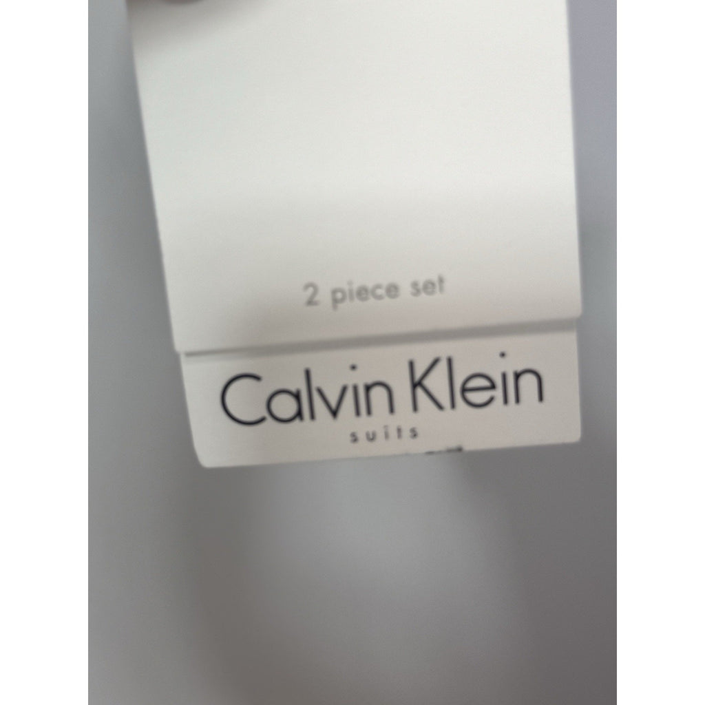 Calvin Klein 2 Button Blazer Jacket Black Cinched Waist Work Career Sz 8 Med