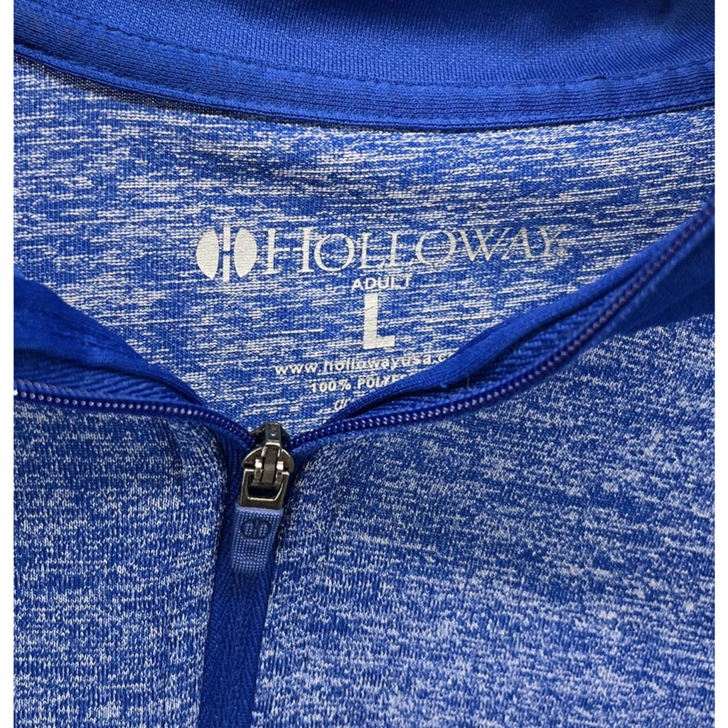 Holloway Dry-Excel Team Performance 1/4 Zip Bue Polyester L/S Pullover L