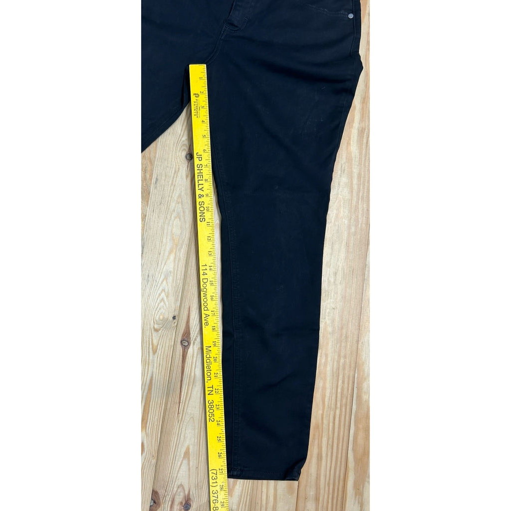 Lee Midrise Skinny Jeans Women's 12 M Black Cotton Blend Dark Wash Pants