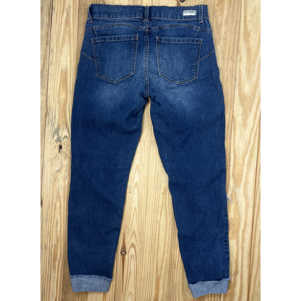 Juicy Couture Skinny Jeans Womens Sz 2 Stretch Distressed Blue Denim