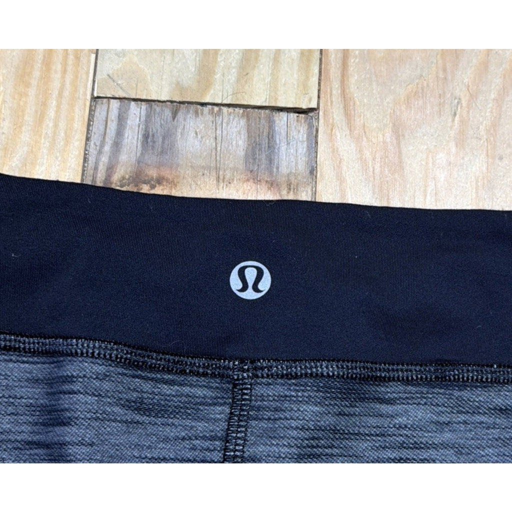 Lululemon Forme Pant Black and Gray Mid-Rise size 2 Atheltic Yoga Running