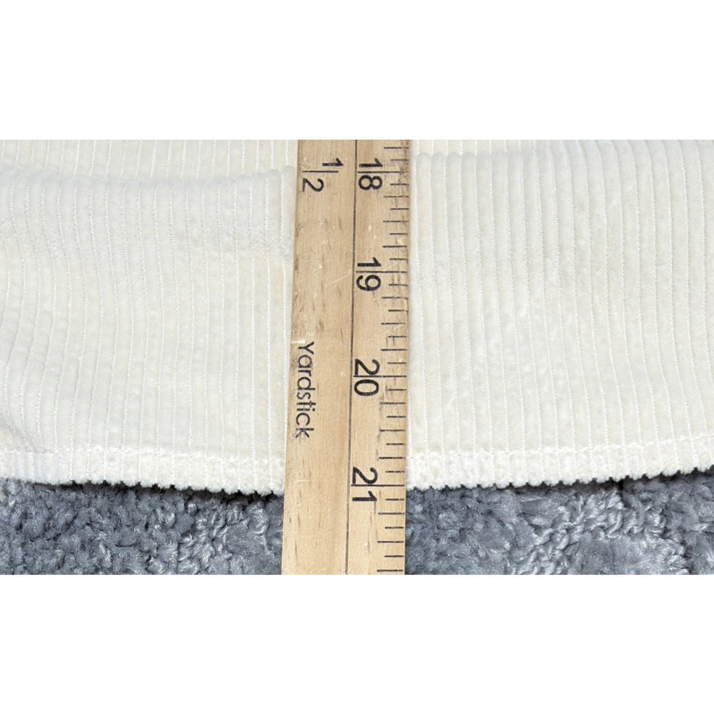 American Eagle Cropped Corduroy Jacket Womens Large Ivory Button Front Oversized