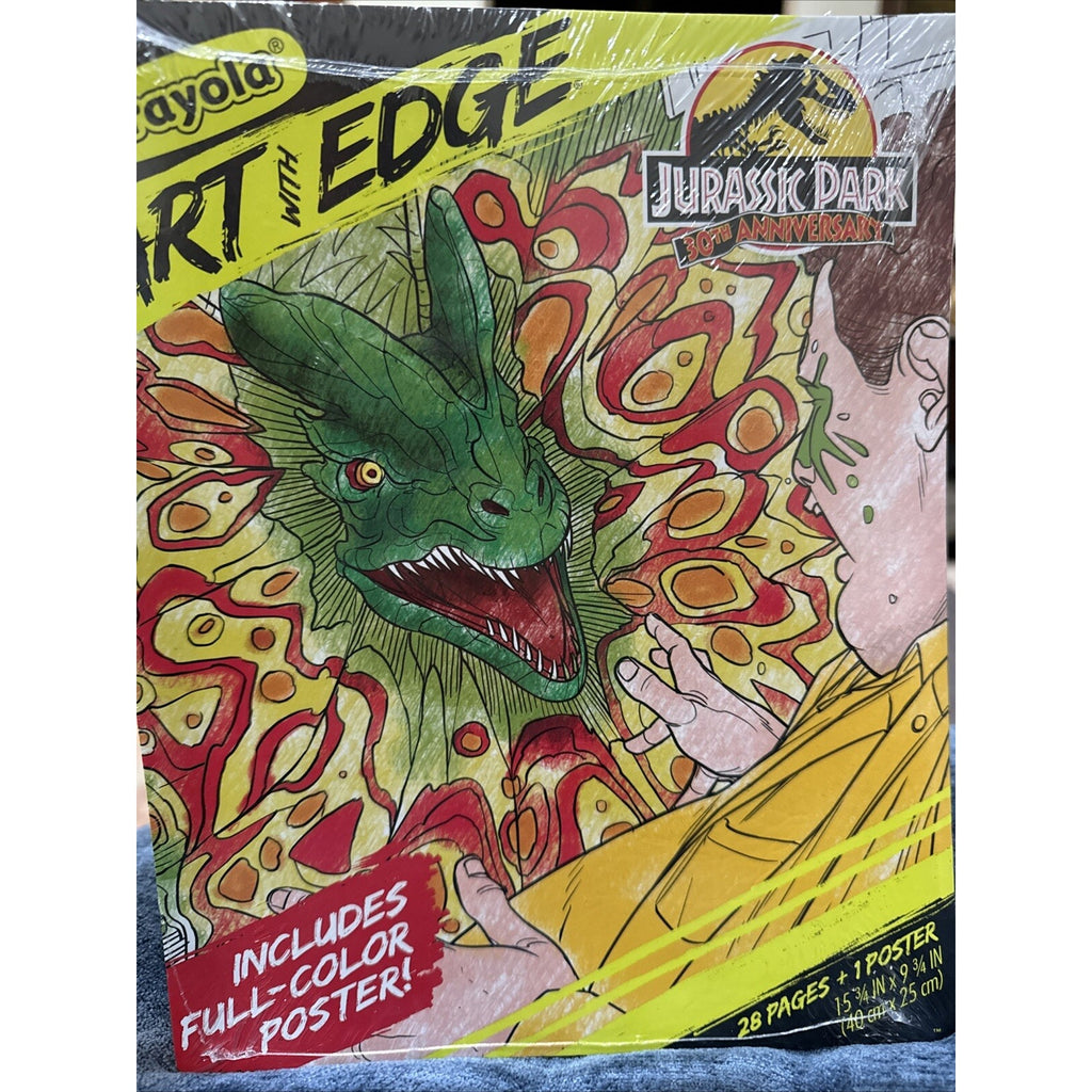 Jurassic Park 30th Anv: Crayola Art with Edge w/28 Coloring Pages & Poster