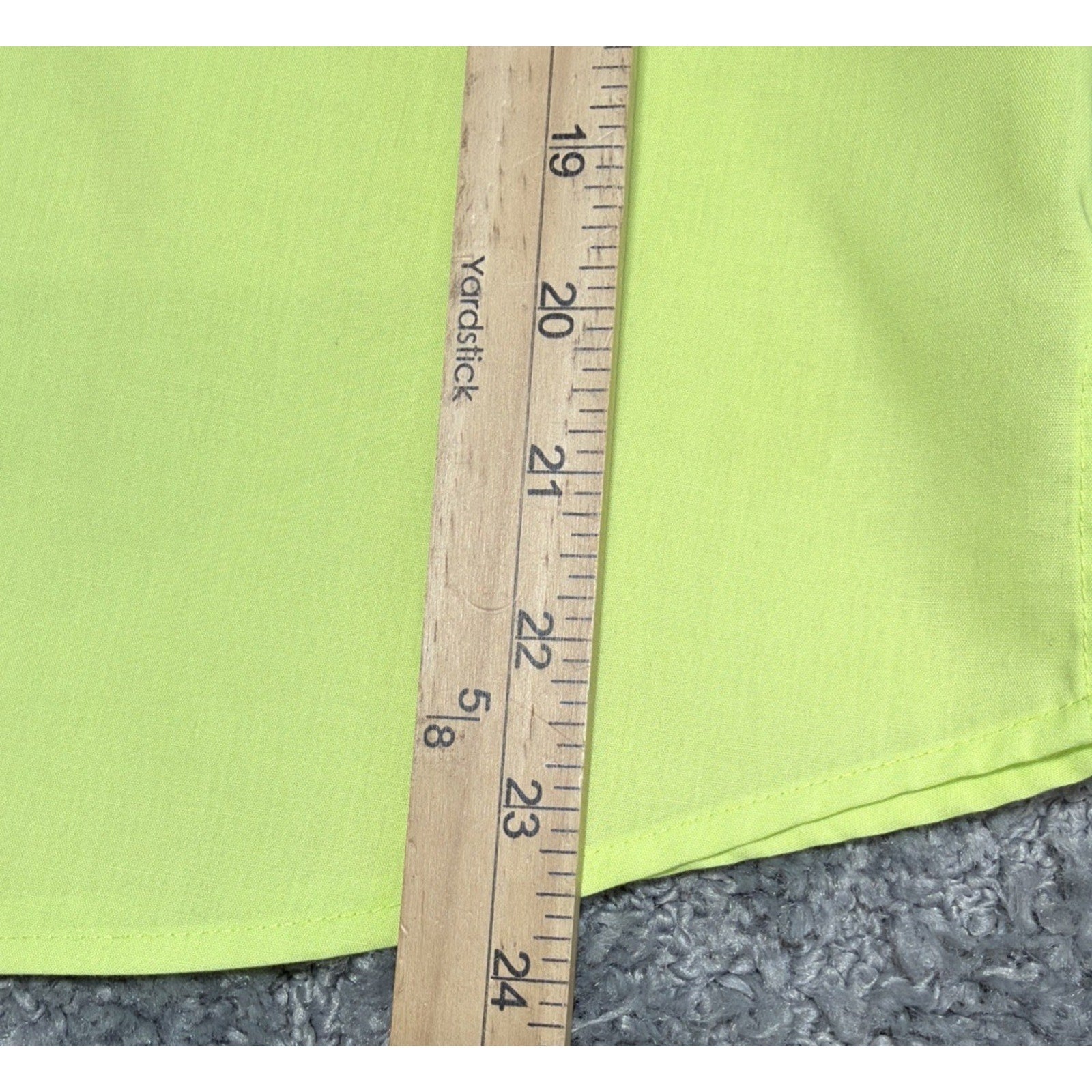 Foxcroft Wrinkle Free Button Up Shirt Womens 8P 3/4 Sleeve Green Career Casual