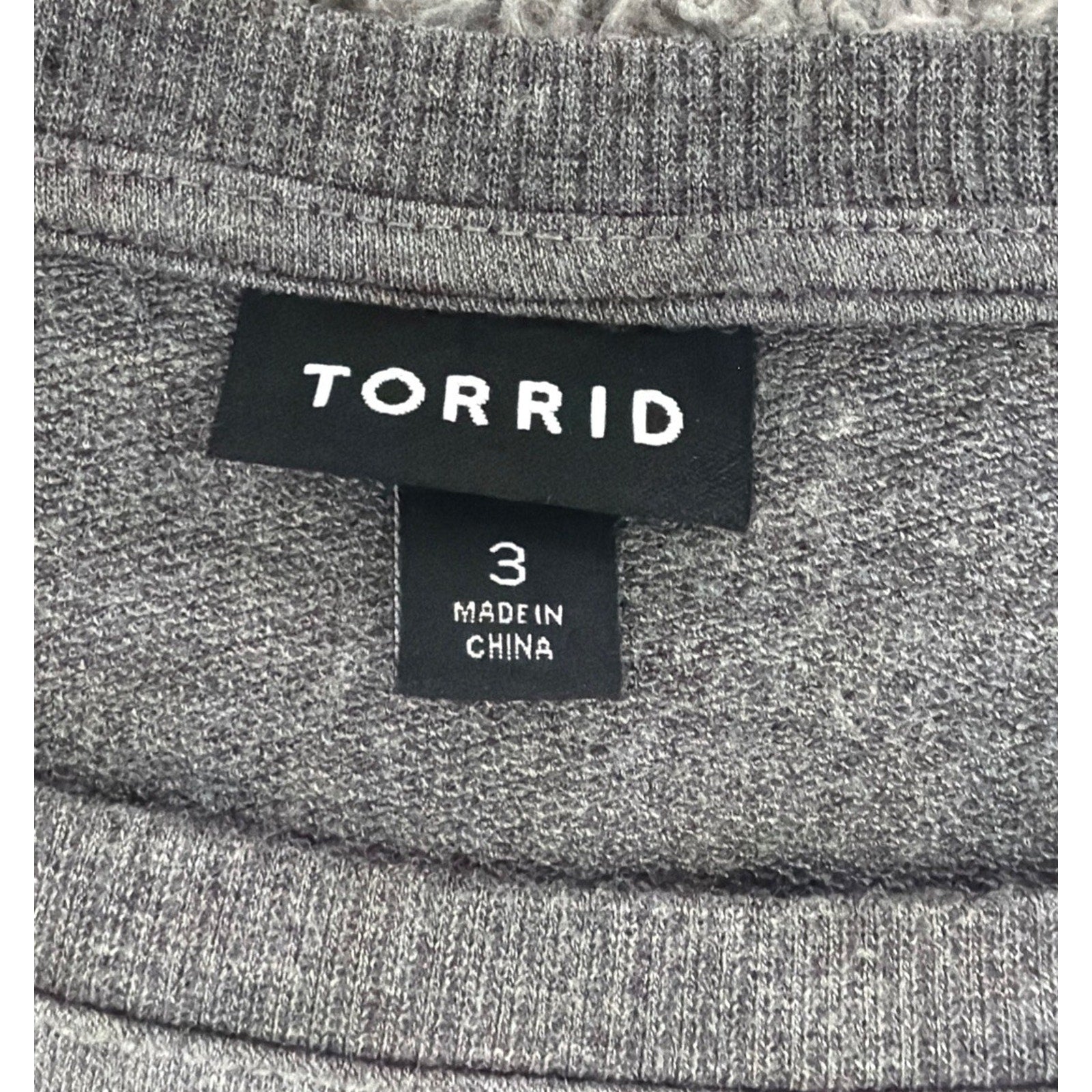 Torrid Skater Dress Drawstring French Terry Heather Grey Dip Dye 3 3X New