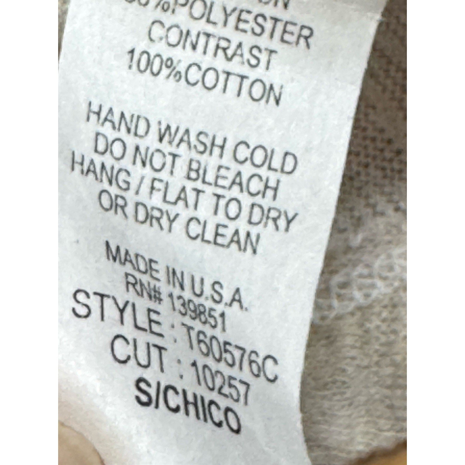 ODDY Knit Oatmeal-Navy Blue Plaid Back Blouse 3/4 Sleeve Women’s Size Small USA