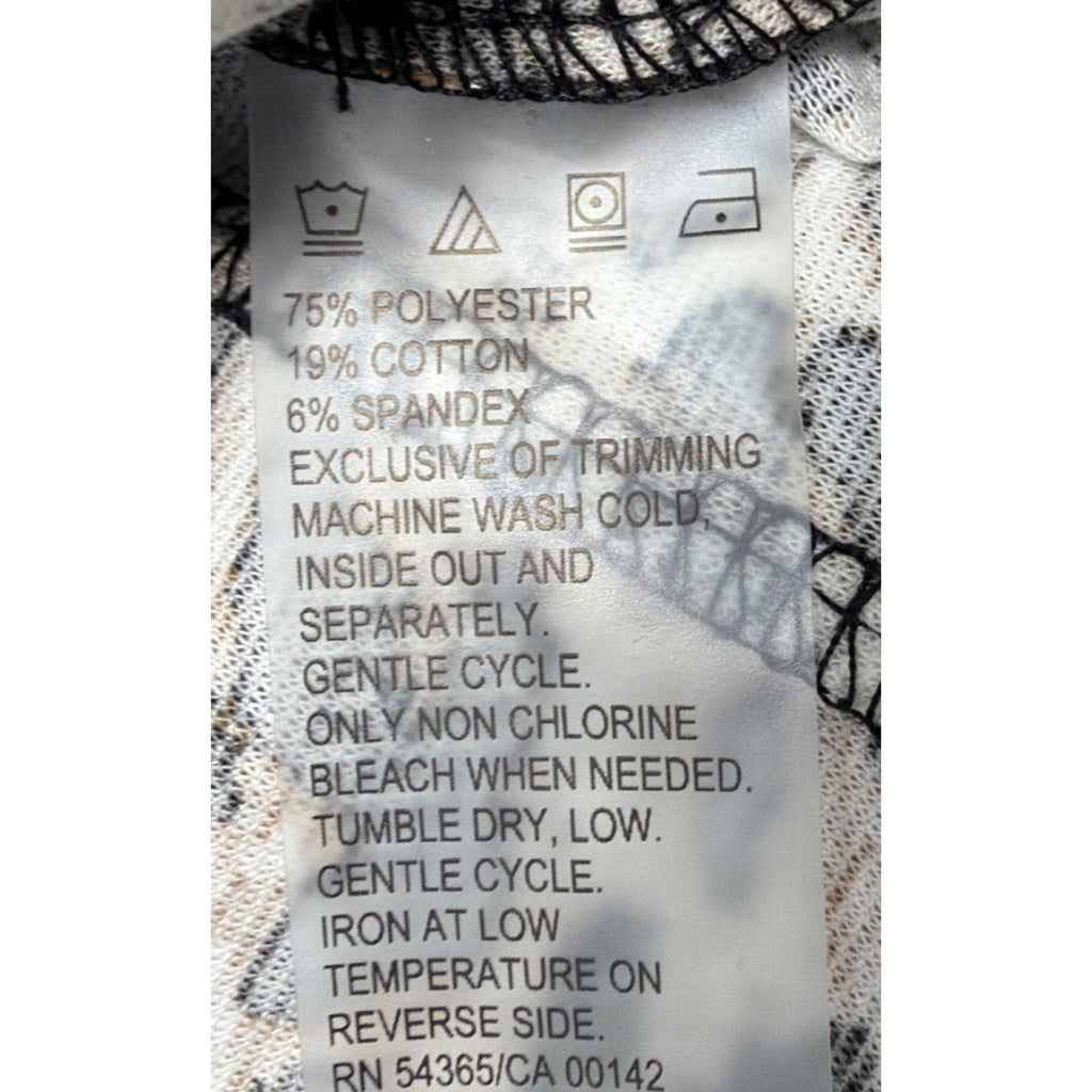 ALLISON DALEY BLACK & LEOPARD FULL ZIP LONG SLEEVE JACKET SZ Small