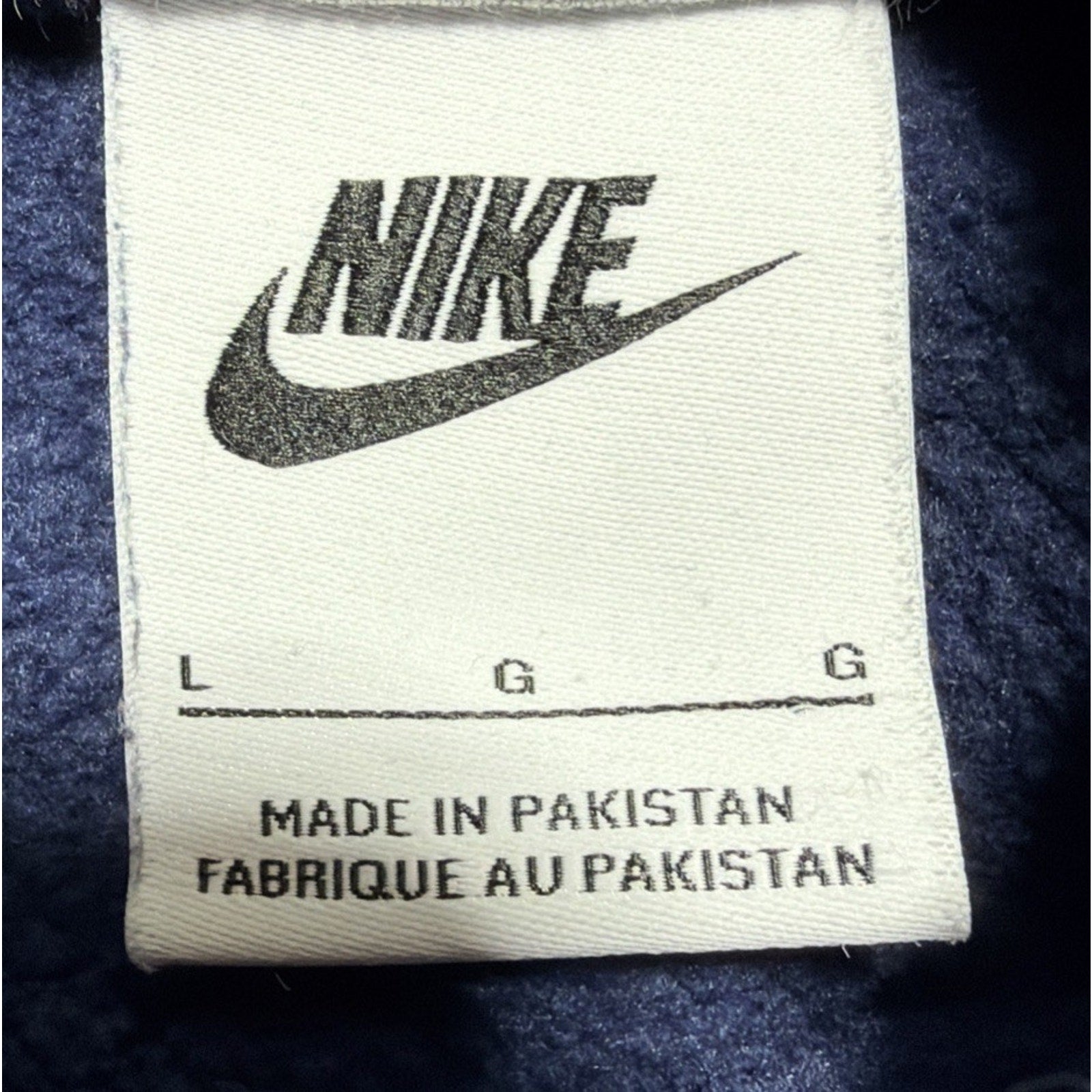 Nike Sportswear Hoodie Mens Large Blue Swoosh Fleece Pullover Hooded Sweatshirt