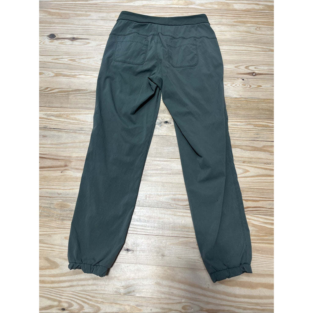 Athleta Trekkie 2.0 Joggers Women's 2 Army Green Stretch Fabric Slim Leg Cuffed