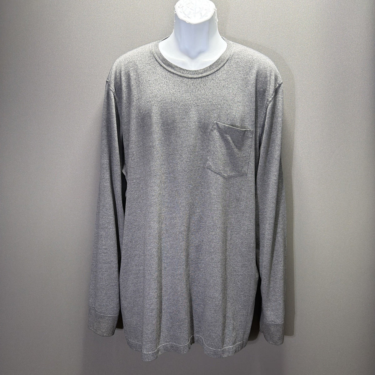 Eddie Bauer Men's Gray Legend Wash Pro Long-Sleeve Pocket T-Shirt XL Tall