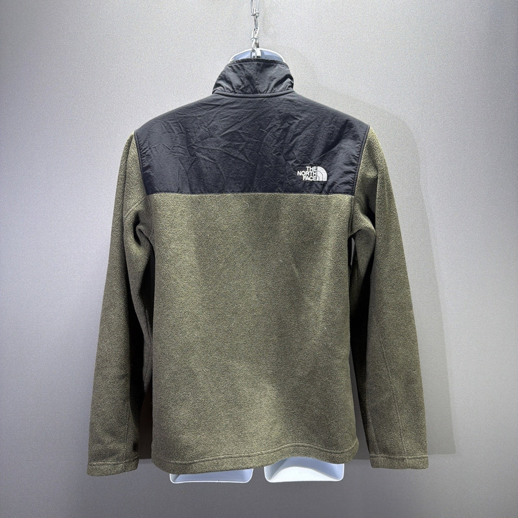North Face Denali Fleece 1/4 Zip Pullover Men's S Olive Green Black Sweatshirt