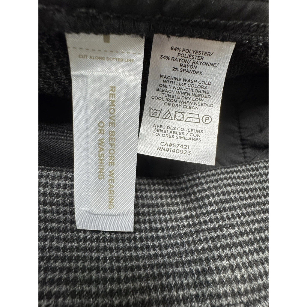 Loft NWT Button Pocket Trouser Pants In Brushed Flannel Size 8 Black/Gray