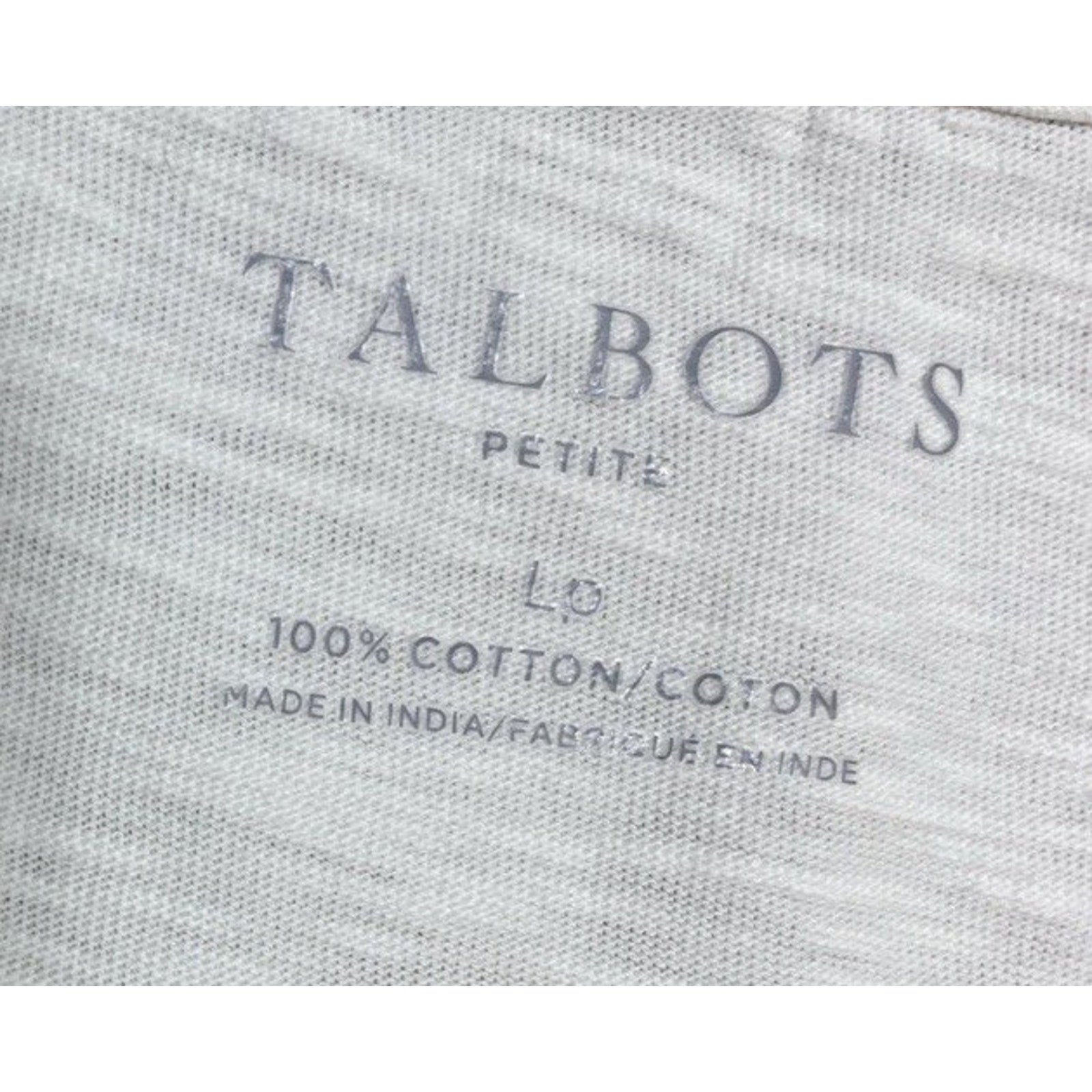 Talbots Eggshell T Shirt Large Petite With Sequin Flowers Women’s