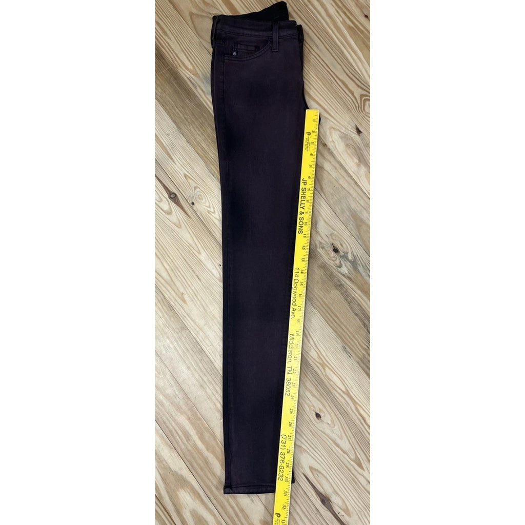 KanCan Women's 27 Skinny Jeans Burgundy Stretch Denim Jegging