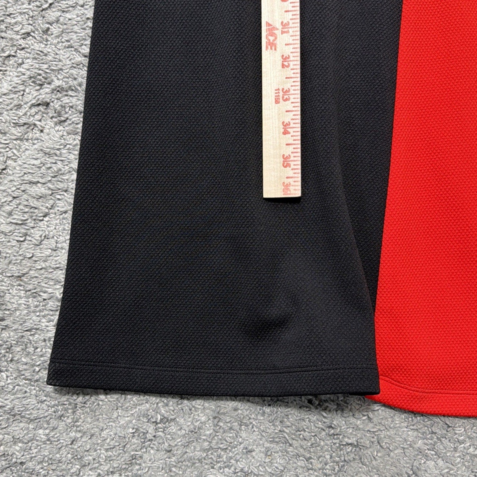 Sandra Darren Dress 22W Red Black White Colorblock A-Line Keyhole Short Sleeve